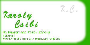 karoly csibi business card
